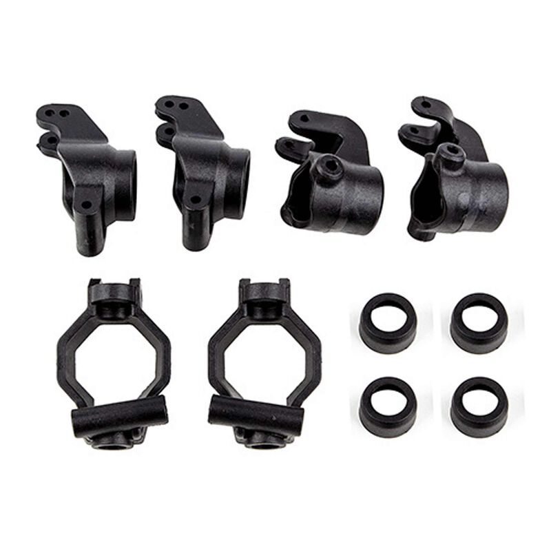 Caster & Steering Blocks, Rear Hubs Set: Rival MT8
