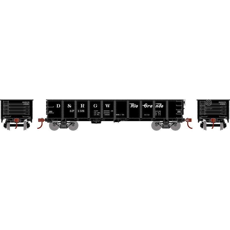 HO RND 40' Gondola, DRGW #47138