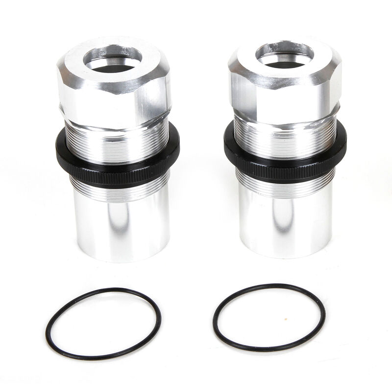 Fr Rr Shock Body Cap AL Slvr(2)  MTXL