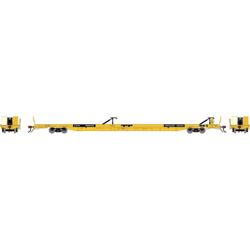 HO GEN F89-F Flat Car, XTTX 'Yellow' #150245