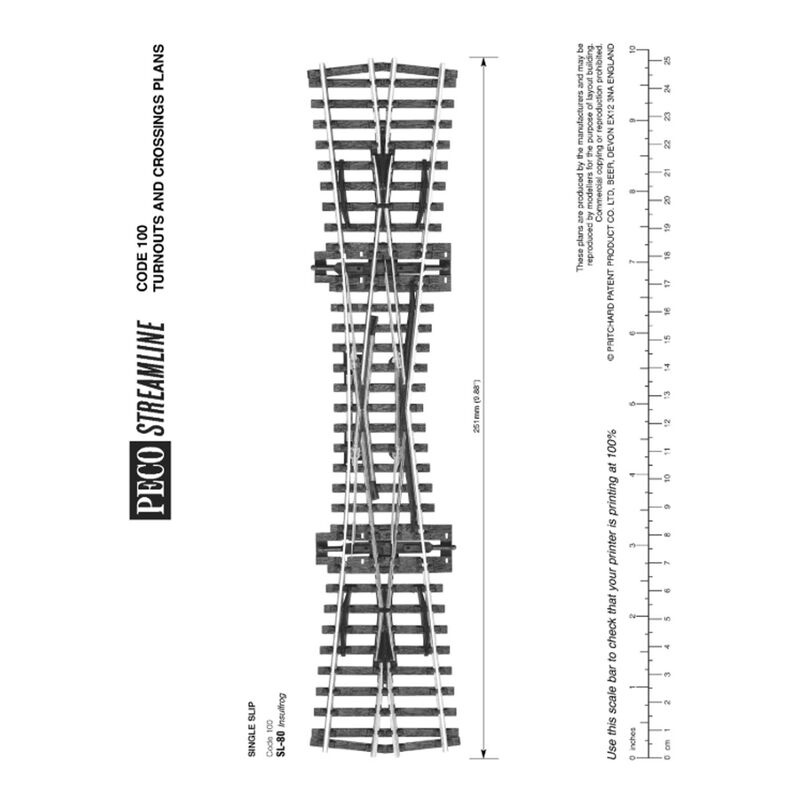 HO Code 100 Single Slip Crossing Switch