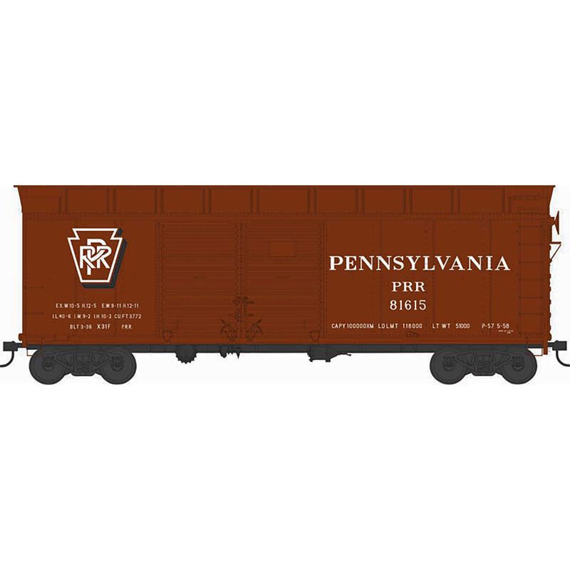 HO X31F 4-Door Turtle Roof Box PRR Shadow Key #81674