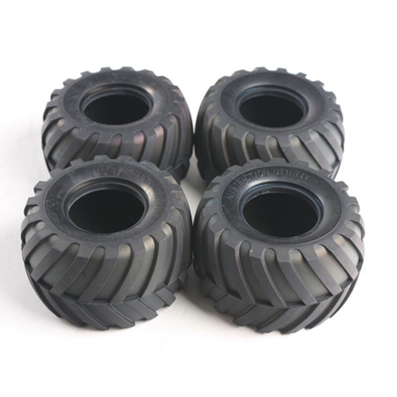 1/12 Front/Rear Tires (4): Lunchbox, Pumpkin
