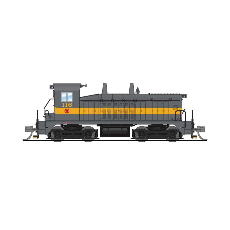 EMD NW2 Switcher, NYO&W 116, Gray w/ Yellow, No-Sound / DCC-Ready, N