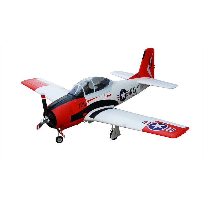 T-28D Trojan V4 Red PNP, 1400mm