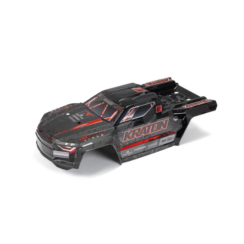 KRATON 6S EXB Painted Decalled Cut Body, Black / Red