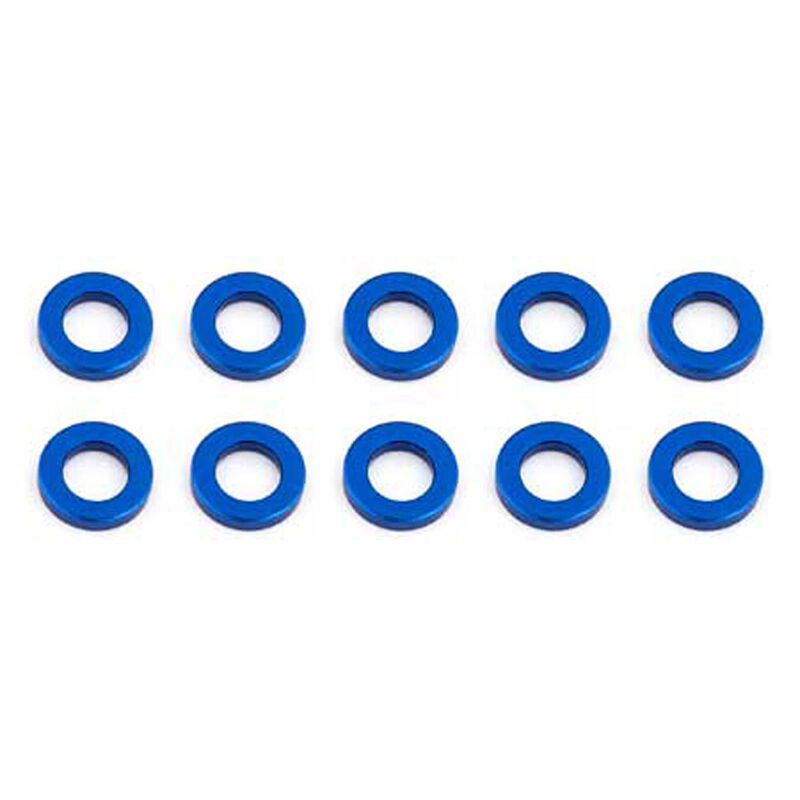 Aluminum 5.5x1mm Ballstud Washers, Blue (10)