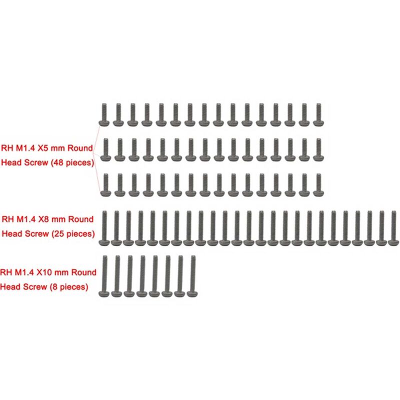 M1.4 Stainless Steel Full Screw Set (81): SCX24
