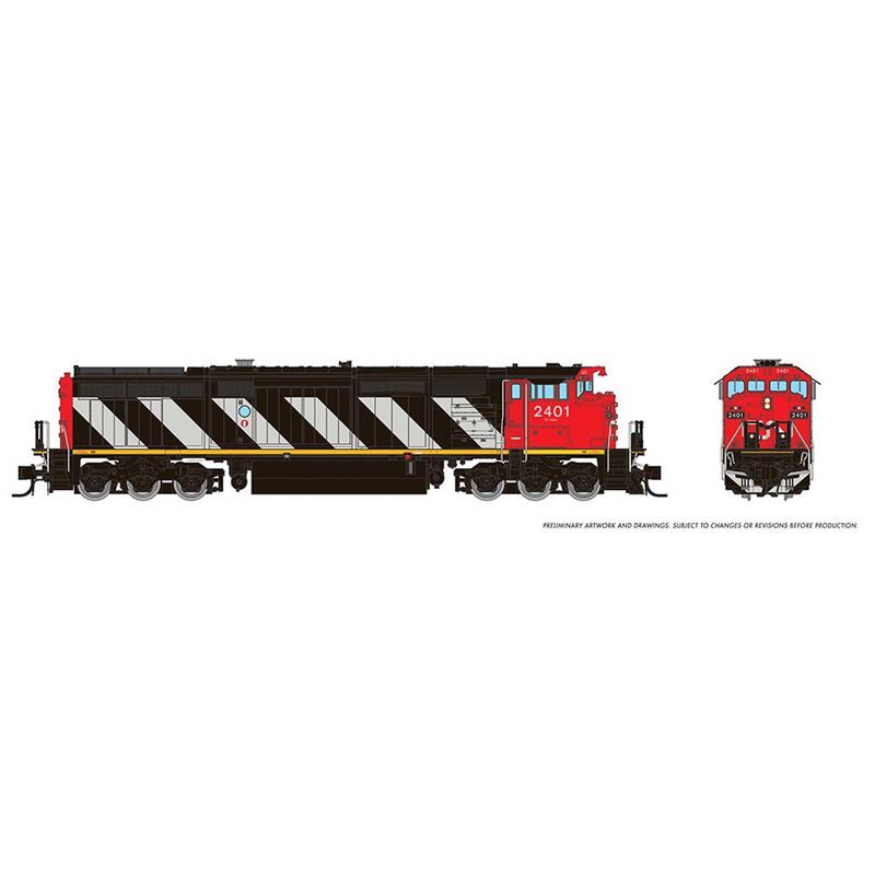 N Dash8-40CM Locomotive with DCC & Sound, CN #2410