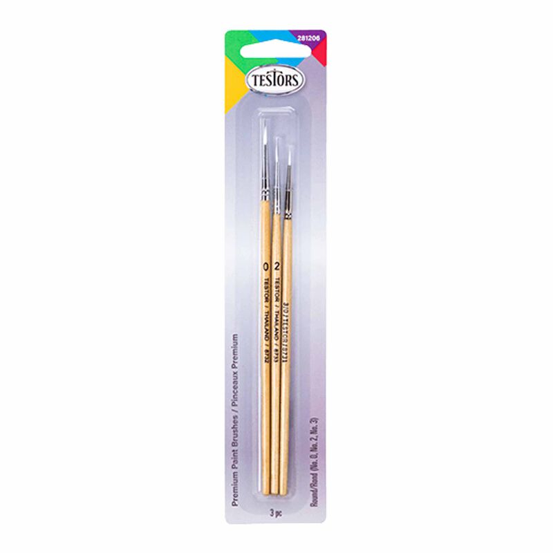 3 Piece Premium Round Brush Set