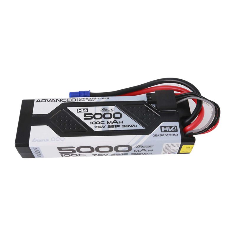 7.6V 5000mAh 2S 100C G-Tech Smart Advanced Hardcase LiHV Battery: EC3