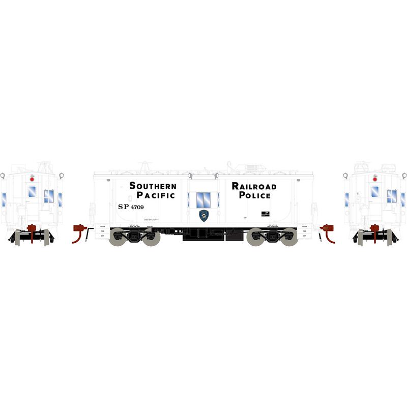 HO Bay Window Caboose with Lights, SP/Police #4709