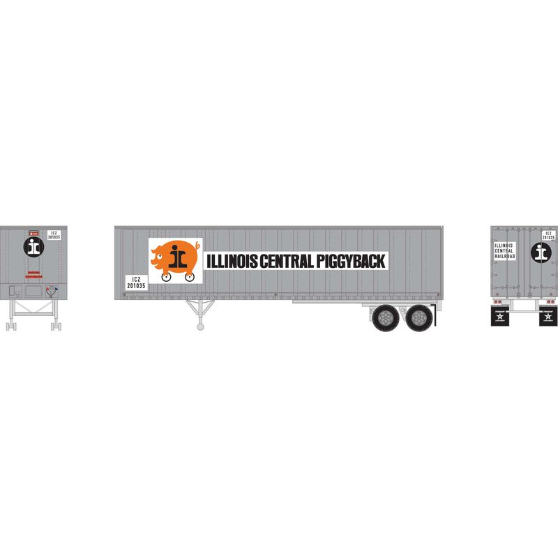 N 40' Fruehauf Trailer, Illinois Central ICZ #201035