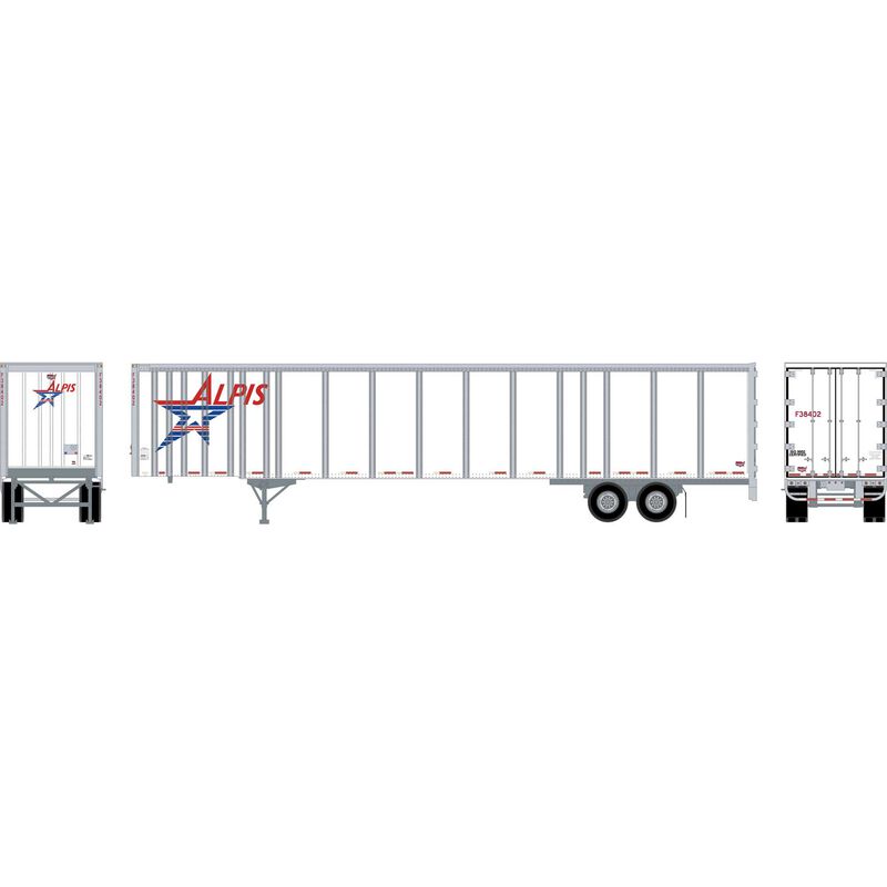 HO 53' Wabash Plate Trailer, Alpis #F38402