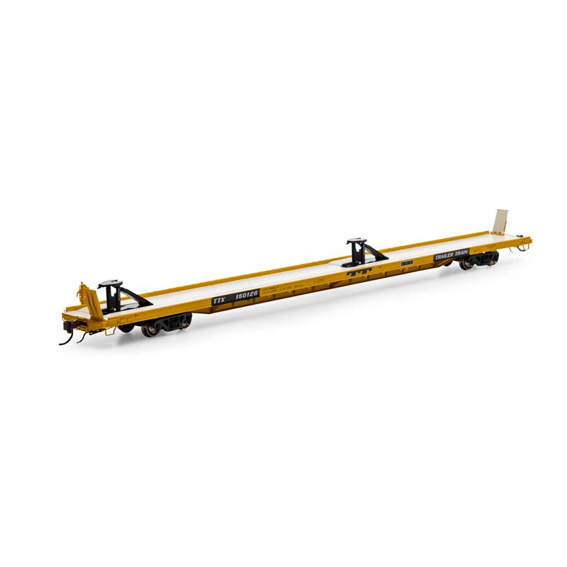 HO F89-F 89'8" TOFC Flat, TTX/Yellow #150126