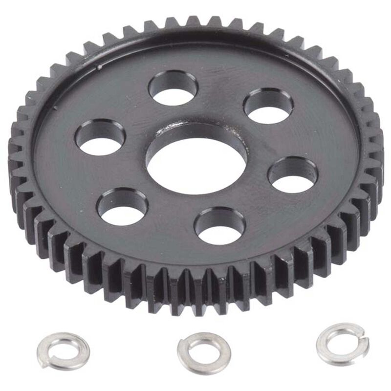 32p Hard Black Steel Spur, 50T: Slash, Stampede 4x4