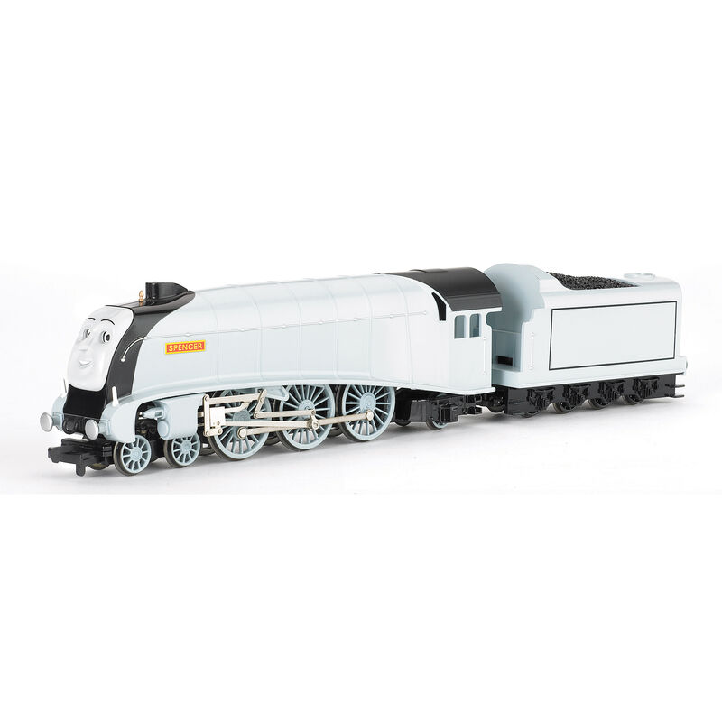 HO Spencer the Silver Engine with Moving Eyes