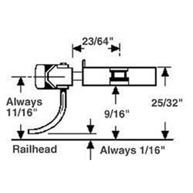 O Coupler/Metal Box, 23/64" Center (1pr)