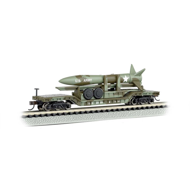 N 52' Depressed Center Flat with Missle, USAF/Olive