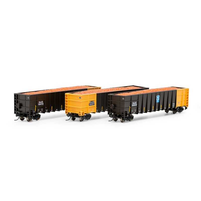 N Thrall High Side Gondola with Load, DJJX #3 (3)