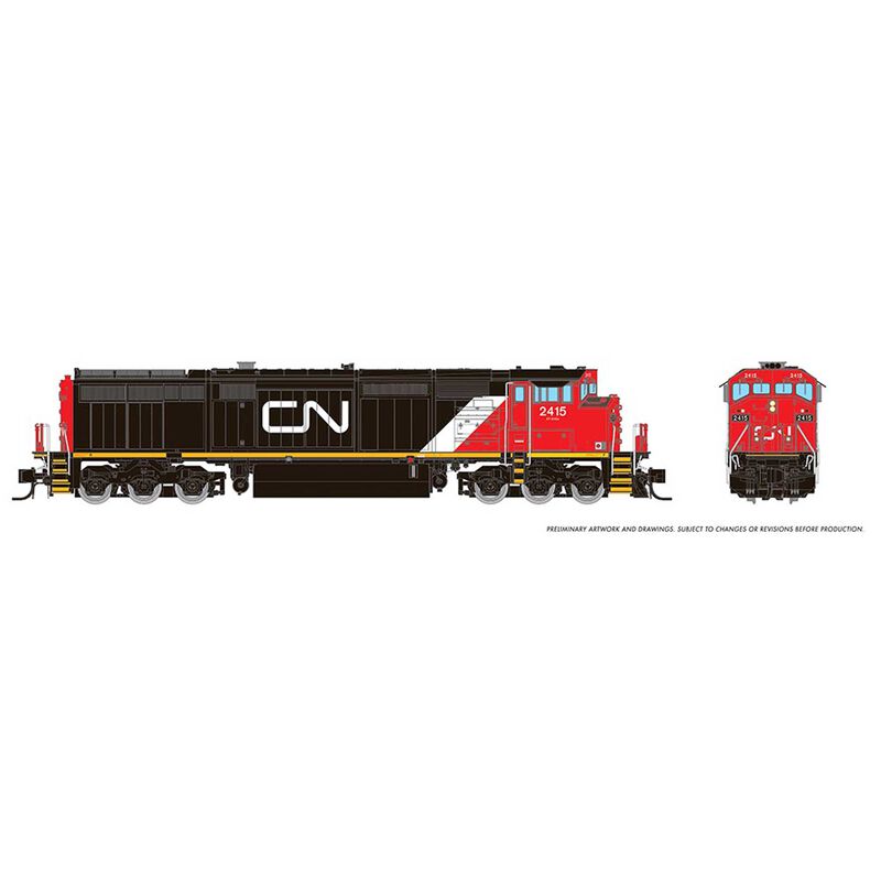 N Dash8-40CM Locomotive with DCC & Sound, CN #2434