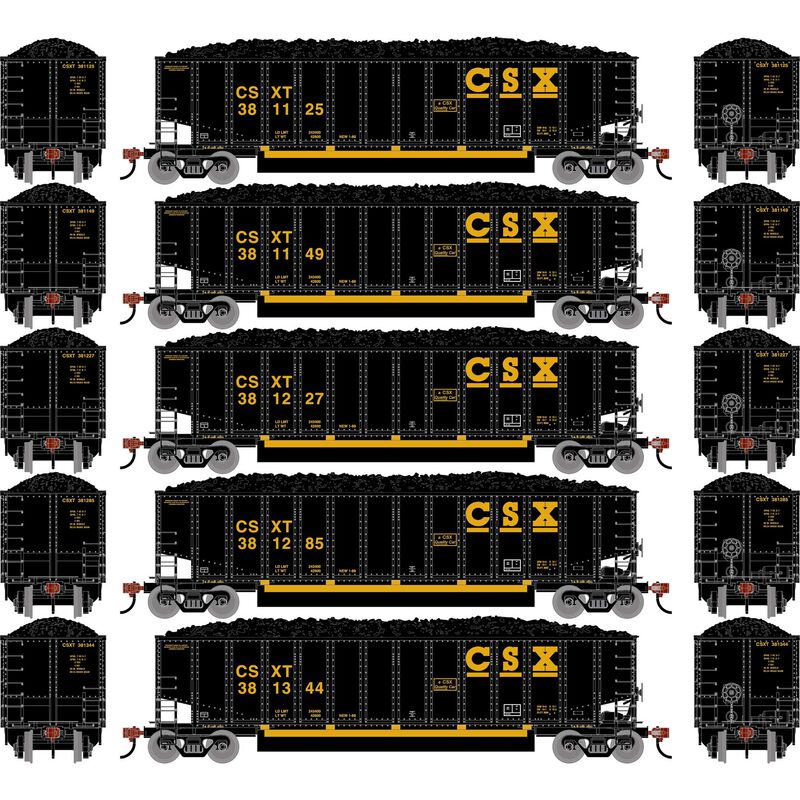 N ATH Bethgon Coalporter w/Coal Load, CSXT #381125/381149/381227/381285/381344 (5)