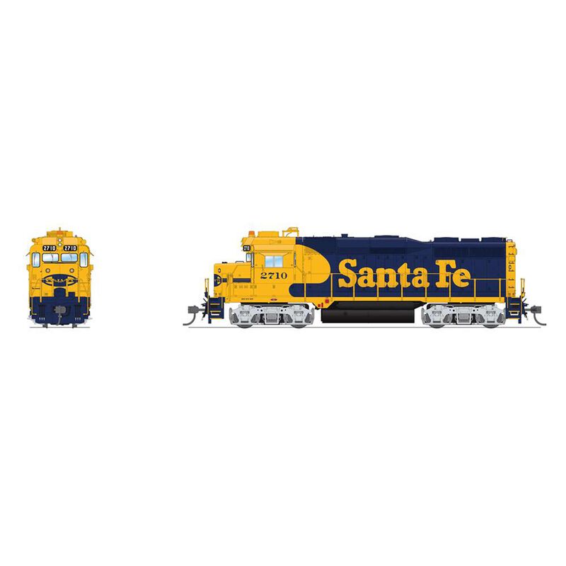 HO EMD GP30 Locomotive, ATSF 2710, Blue Warbonnet