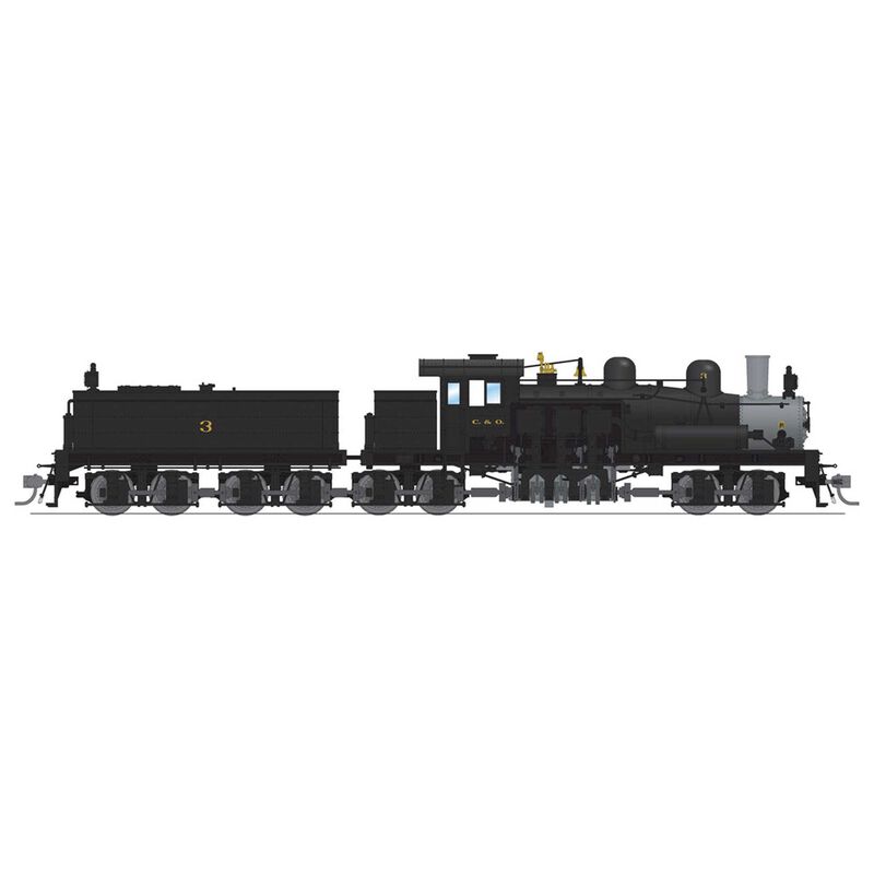 HO Class D 4 Truck Shay Locomotive, C&O #3, In Service with Paragon 4