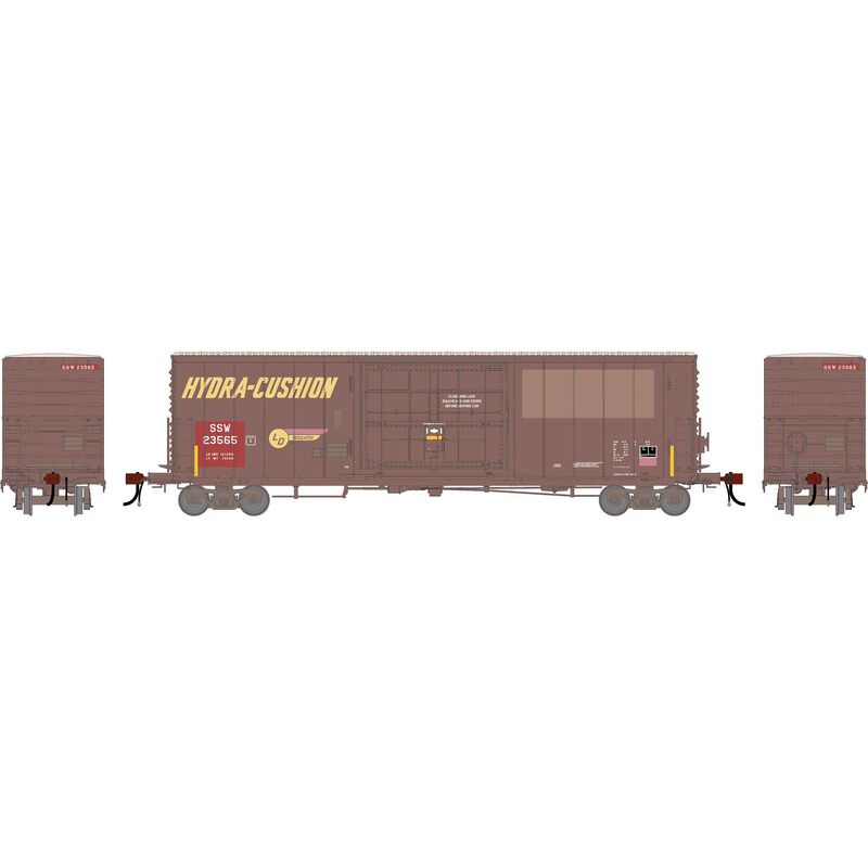 HO GEN 50' PC&F Box Car w/14' Plug Door, Primed For Grime SSW #23565