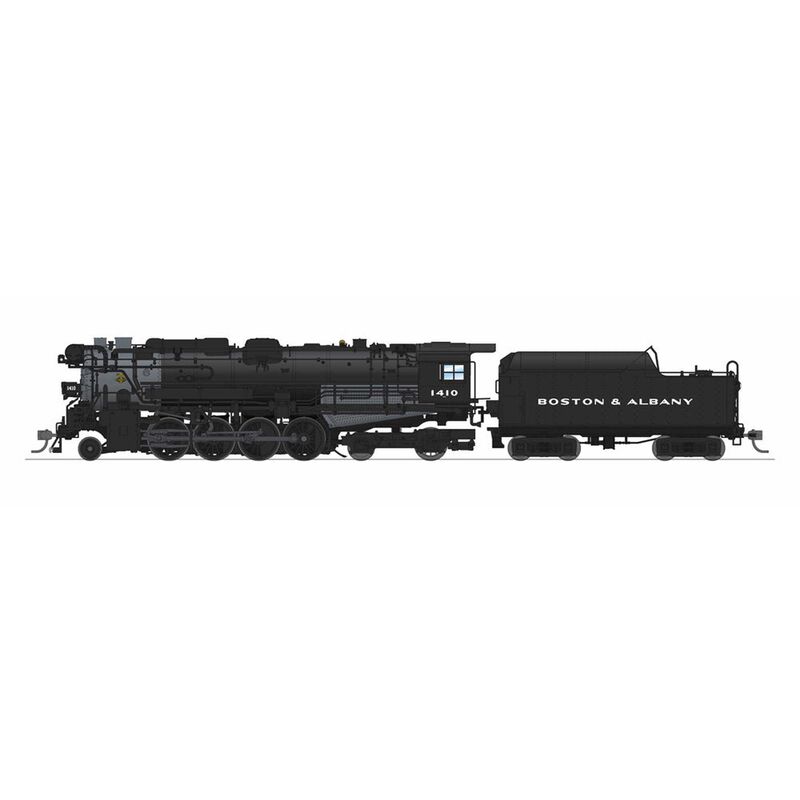 HO Boston & Albany A1a Locomotive & 4-Axle Tender, Early 1940's Appearance #1410 with DCC, Sound, & Smoke