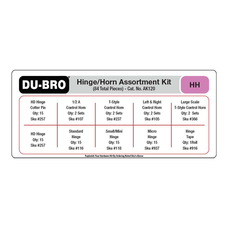 Hinges & Horns Assortment Kit (84 pcs set)