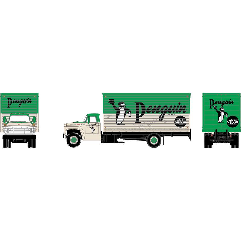 HO ATH Ford F-850 Box Van, Penguin Ginger Ale