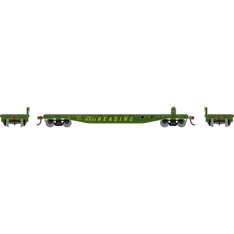 HO RND 50' Flat Car, RDG #9303