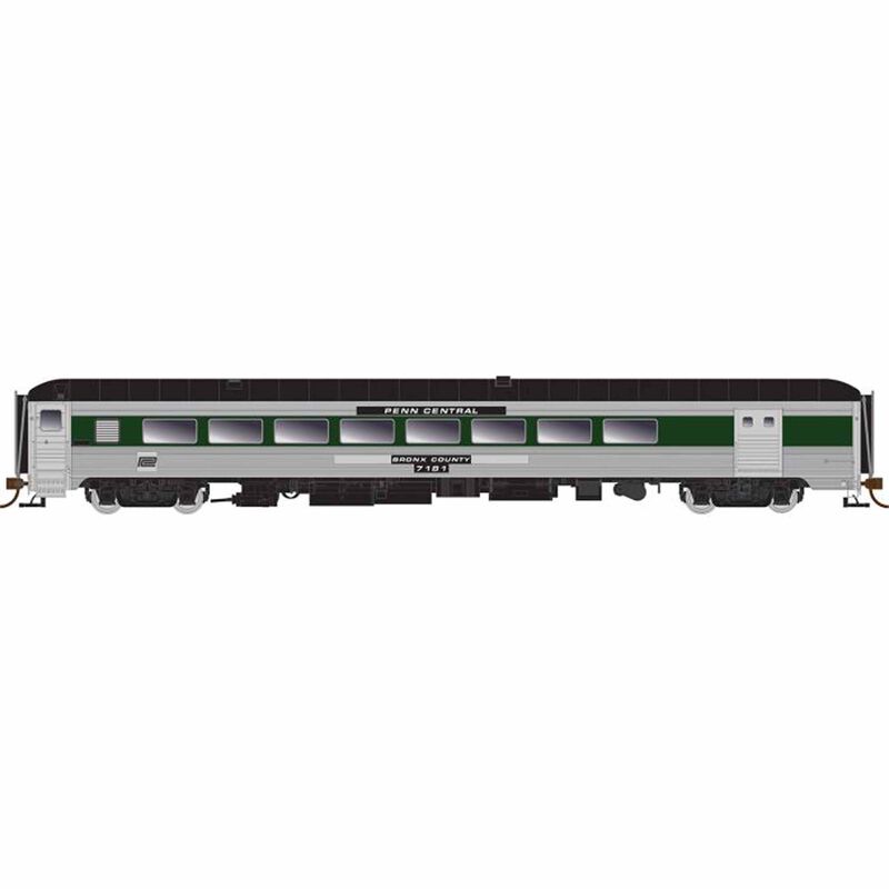 HO NH PS County Car with Baggage, Penn Central  #7180