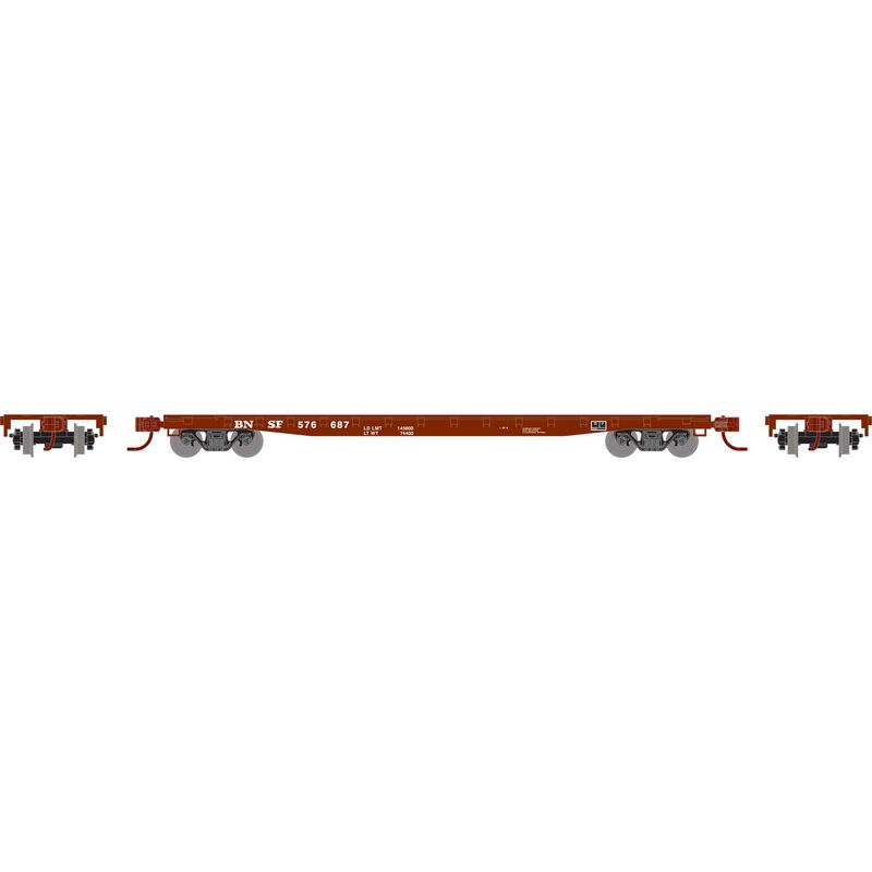 N ATH 53' GSC Flat Car - no Bulkhead, BNSF #576687
