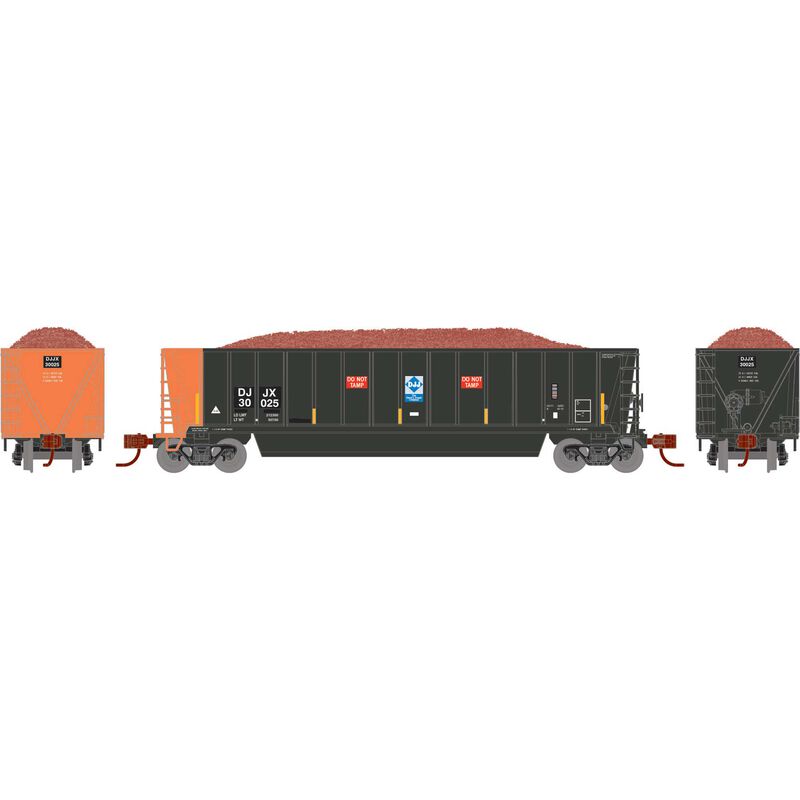 N ATH Berwick Bathtub Gondola with Load, DJJX Primed For Grime #30025