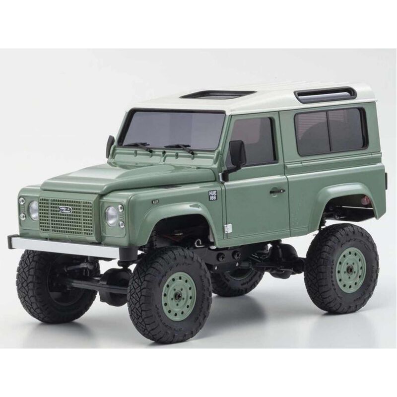 1/28 Land Rover Defender 90 Heritage MINI-Z 4x4 Crawler RTR, Grasmere Green/Alaska White