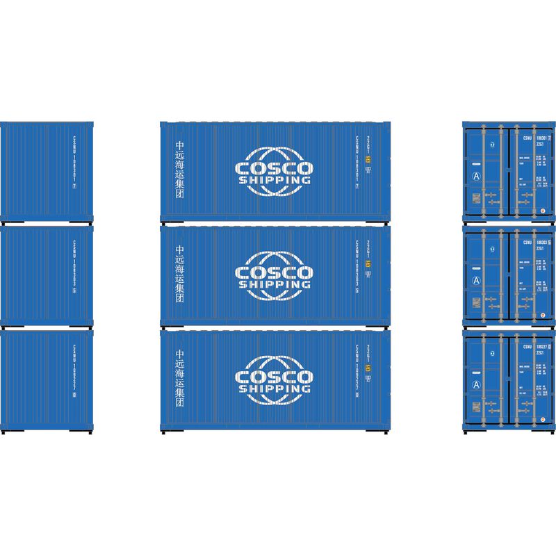 HO ATH 20' Corrugated Containers, CSNU #1083017/1083035/1092270 (3)