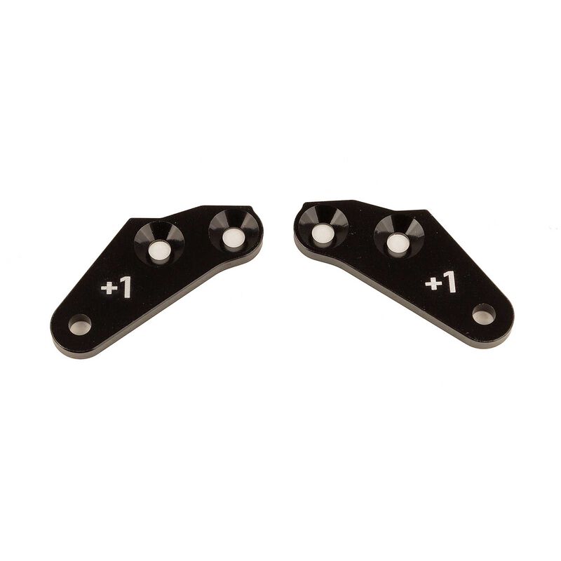 Aluminum +1 Steering Block Arms, 1/8 Team Associated RC8B4