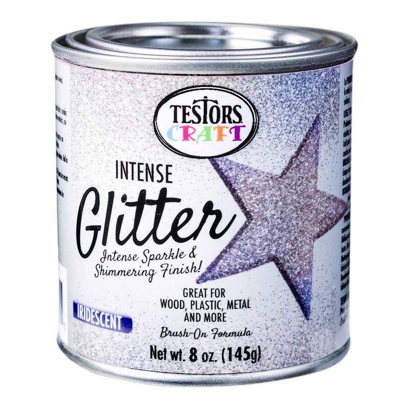 Testors Craft Intense Glitter, 8 oz Can, Iridescent