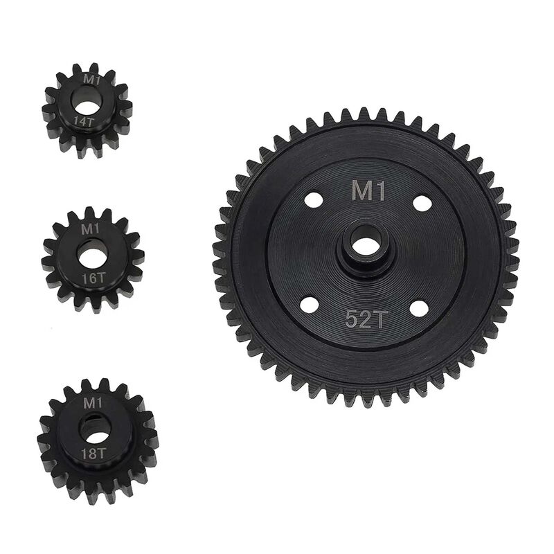 HD Steel 14+16+18+52T Gear Set M1 Pitch for ARRMA 1/8 Scale