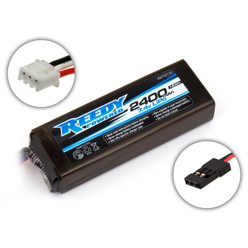 7.4V 2400mAh 2S Reedy LiPo Transmitter & Receiver Battery