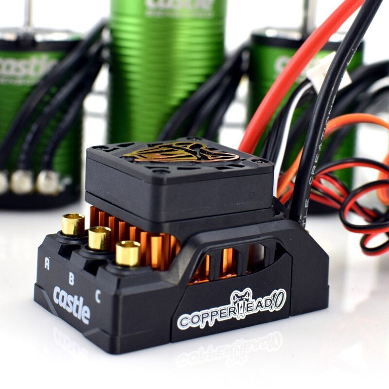 COPPERHEAD 10 Sensored ESC & 1415-2400Kv Motor Combo, 5mm Shaft