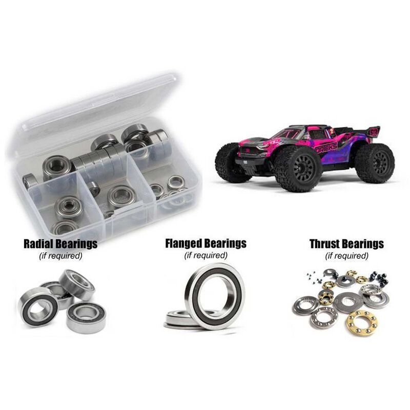 Rubber Shielded Bearing Kit, 1/10 ARRMA Vorteks 223S BLX
