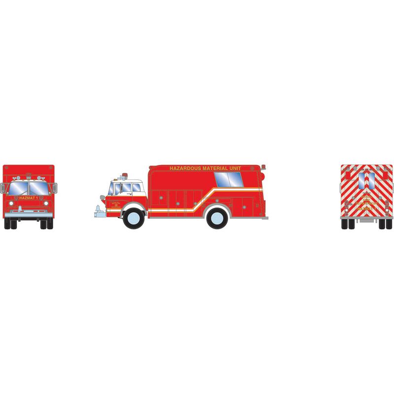 HO Ford C Fire Rescue Truck, Rural Fire District HAZMAT 1