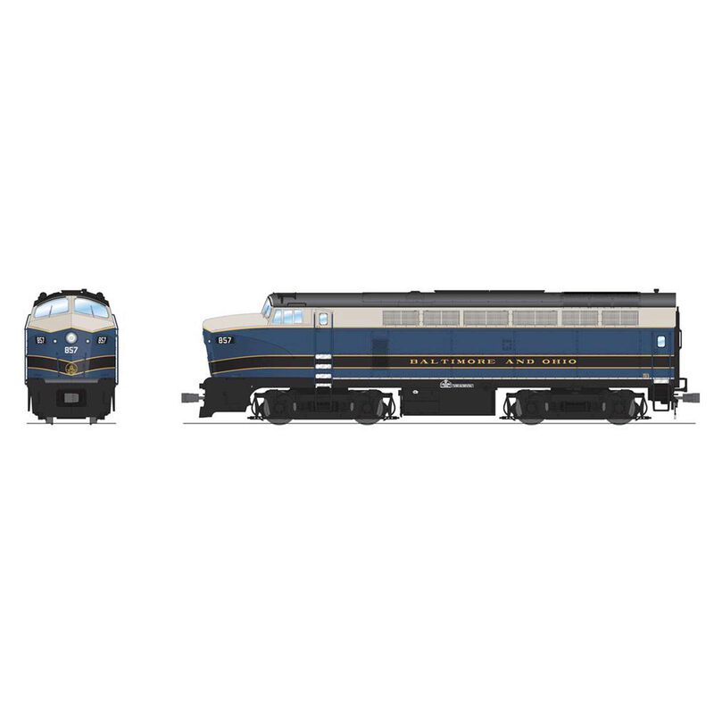 HO RF-16 Sharknose Locomotive A, B&O 857, As-Delivered with Paragon4