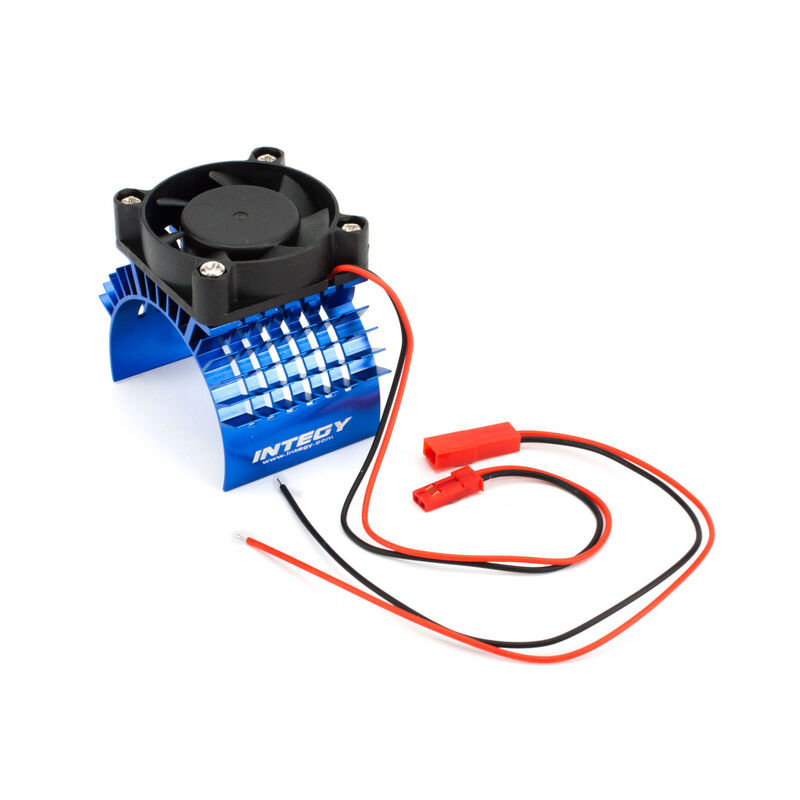 Super Motor Heatsink & Fan, 750 Brushed Motor, Blue: Traxxas Summit