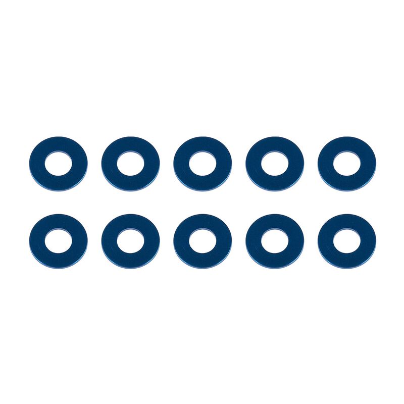 Aluminum Washers, 7.8x3.5x0.5mm, Blue