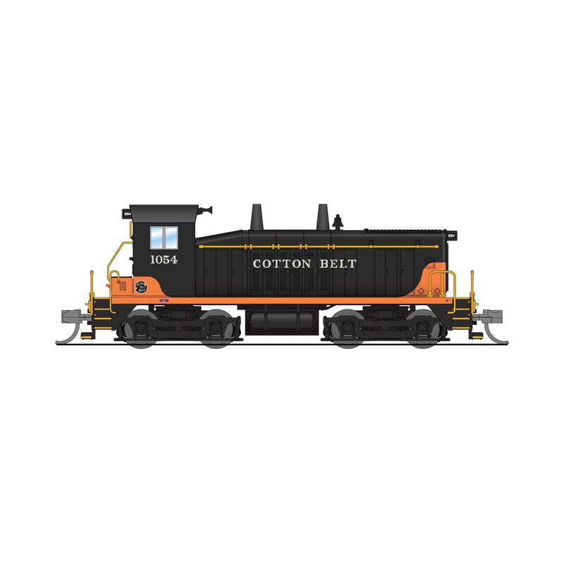 9388 EMD SW7 Switcher, Cotton Belt 1054, Black & Orange, No-Sound / DCC-Ready, N