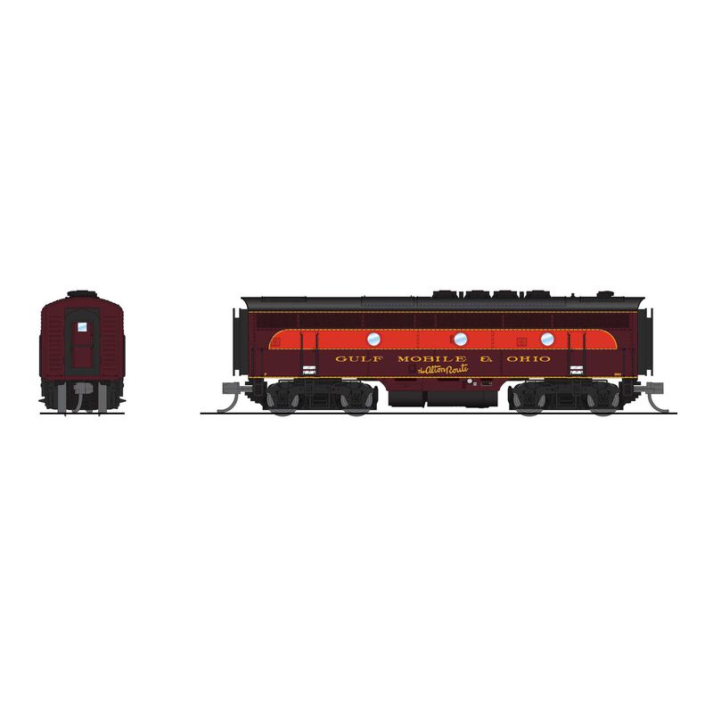 EMD F3B, GMO B80, Maroon & Imitation Gold, No-Sound / DCC-Ready, N